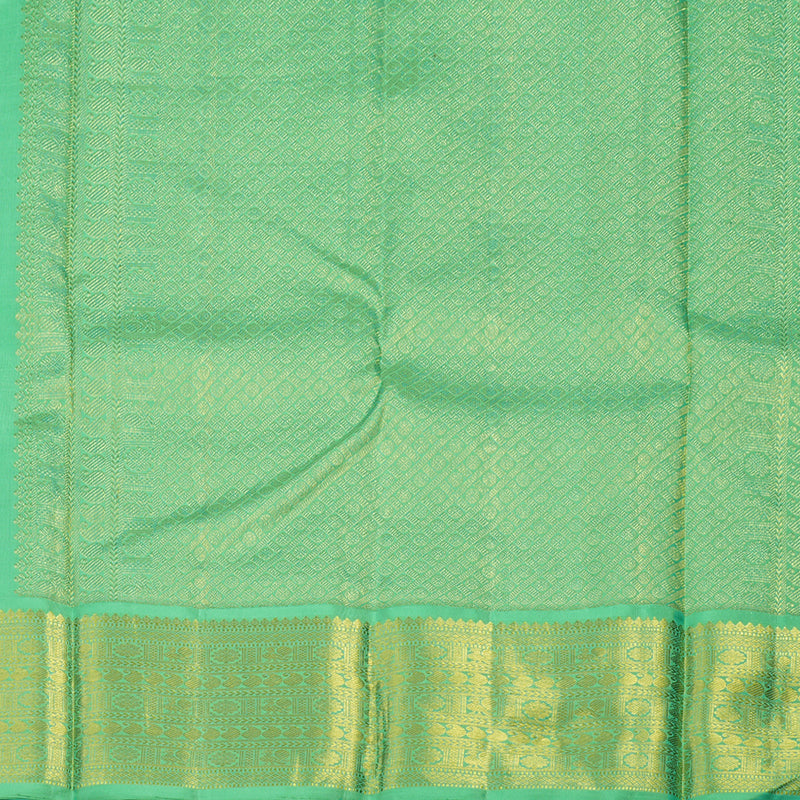 Hayagrivas Handloom Deep Violet Kanjivaram Silk Saree with Parrot Green border KBD2057C1-1