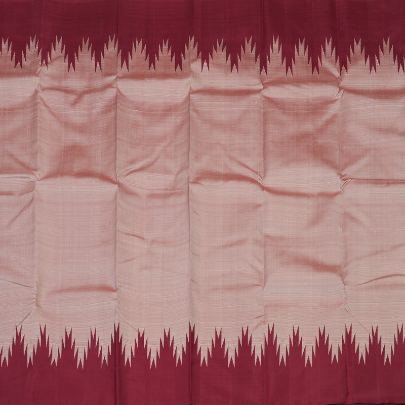 Hayagrivas Onion Pink Handloom Kanjivaram Silk Saree with Maroon Border KBD2064C4-4