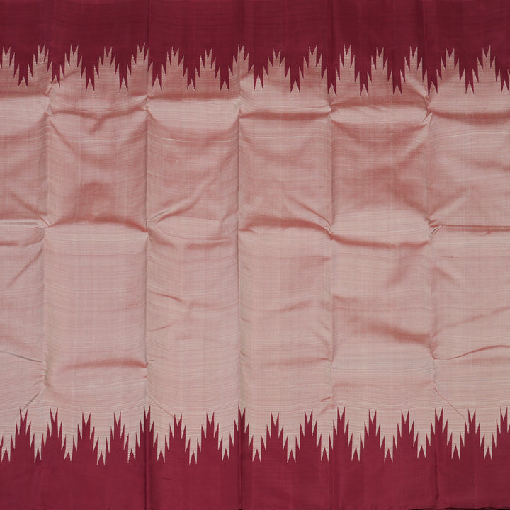 Hayagrivas Onion Pink Handloom Kanjivaram Silk Saree with Maroon Border KBD2064C4-4