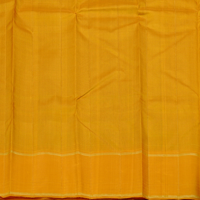 Hayagrivas Black Handloom Kanjivaram Silk Saree with Mustard Yellow Border KBD2064C5-1