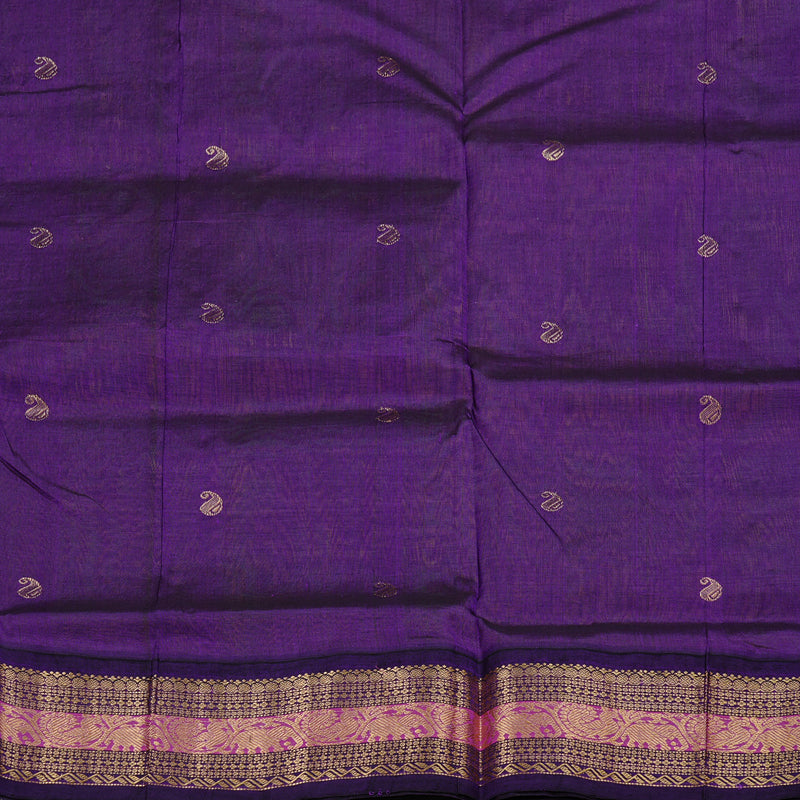 Hayagrivas Handloom Silk Cotton Saree in Bold Fluorescent Green KBD2065C11-11