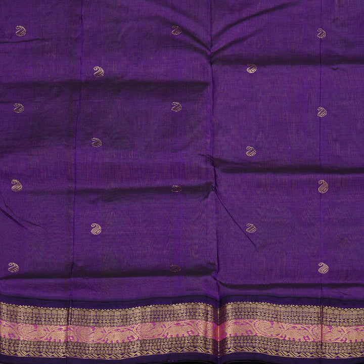 Hayagrivas Handloom Silk Cotton Saree in Bold Fluorescent Green KBD2065C11-11