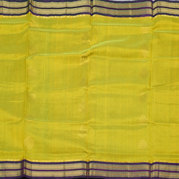 Hayagrivas Handloom Pure Silk Cotton Saree in Radiant Fluorescent Green KBD2065C11-14
