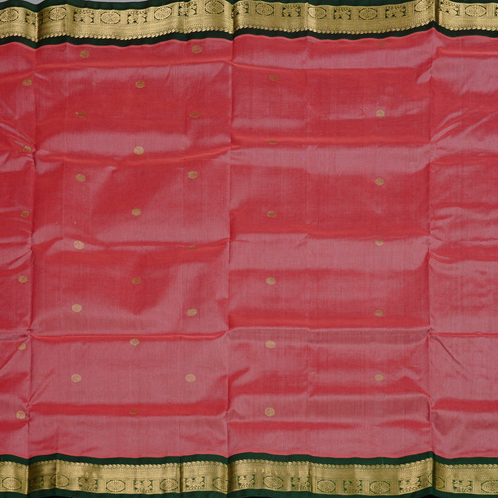 Hayagrivas Handloom Silk Cotton Saree in Lavish Dark Onion Pink KBD2065C11-26