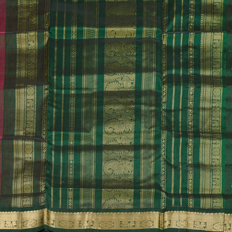 Hayagrivas Handloom Silk Cotton Saree in Lavish Dark Onion Pink KBD2065C11-26