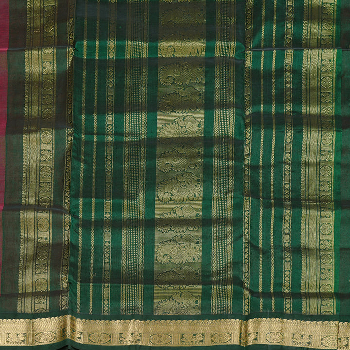 Hayagrivas Handloom Silk Cotton Saree in Lavish Dark Onion Pink KBD2065C11-26