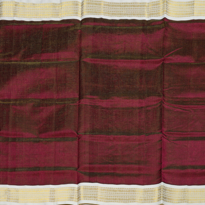 Hayagrivas Handloom Silk Cotton Saree in Enchanting Dark Purple KBD2065C12-1