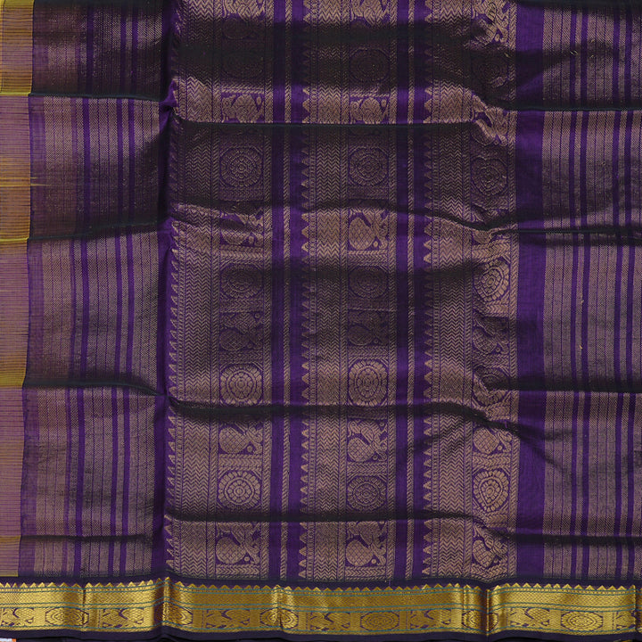 Hayagrivas Handloom Korvai Silk Cotton Saree in Sophisticed Sandal Colour KBD2065C13-3