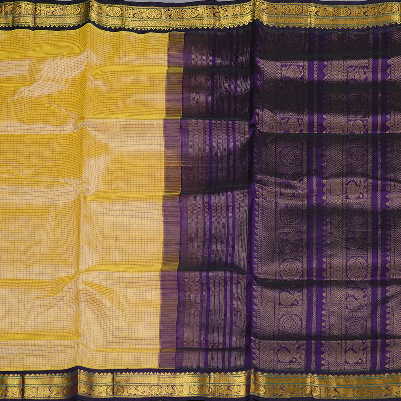 Hayagrivas Handloom Korvai Silk Cotton Saree in Sophisticed Sandal Colour KBD2065C13-3