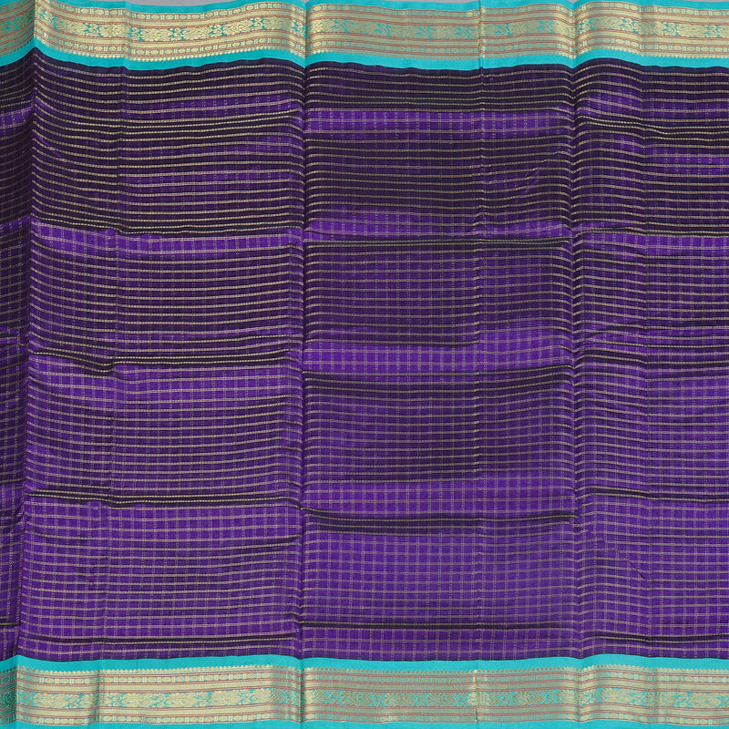 Hayagrivas Handloom Silk Cotton Saree in Radiant Blue KBD2065C14-5