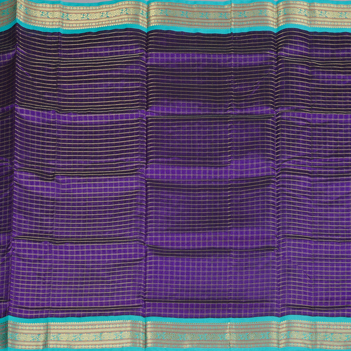 Hayagrivas Handloom Silk Cotton Saree in Radiant Blue KBD2065C14-5