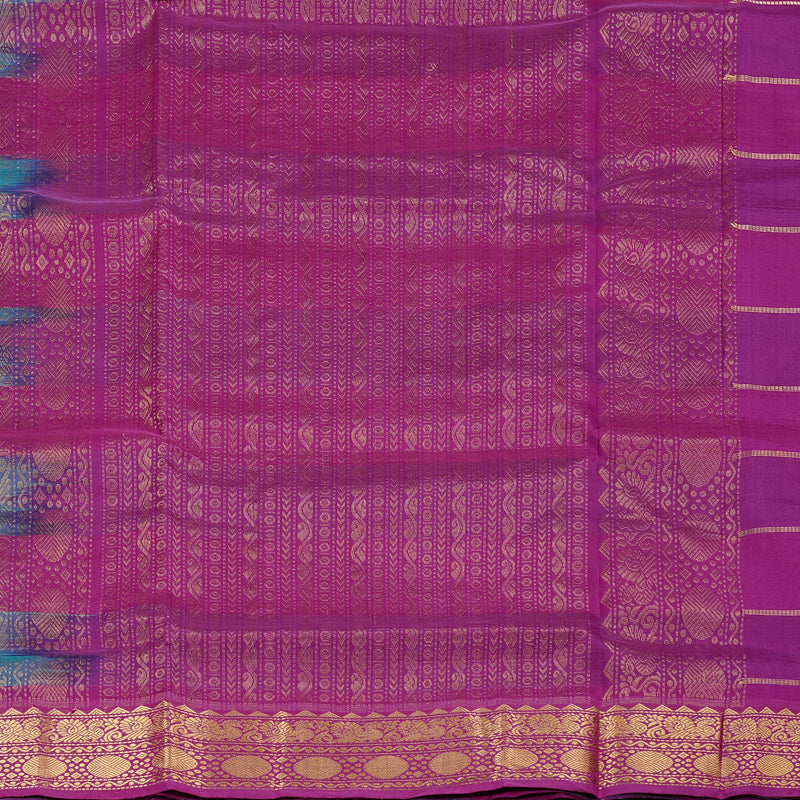 Hayagrivas Handloom Silk Cotton Saree in Graceful Multicolour Checks KBD2065C4-3