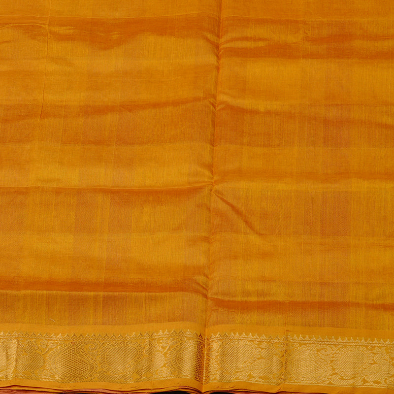Hayagrivas Handloom Pure Silk Cotton Saree in Stunning Pink with Yellow Checks KBD2065C4-5