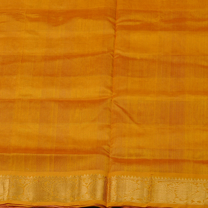 Hayagrivas Handloom Pure Silk Cotton Saree in Stunning Pink with Yellow Checks KBD2065C4-5