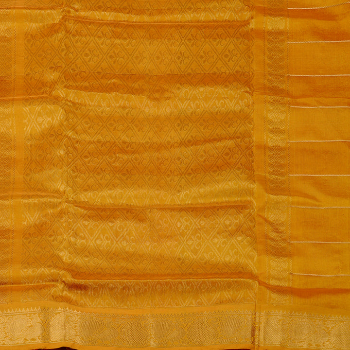 Hayagrivas Handloom Pure Silk Cotton Saree in Stunning Pink with Yellow Checks KBD2065C4-5