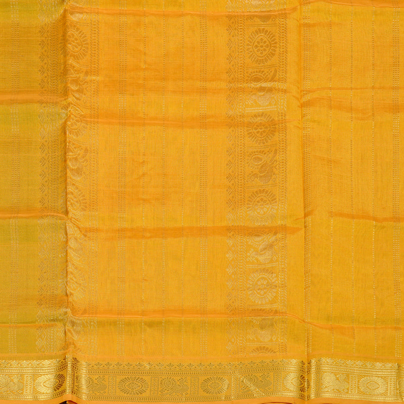 Hayagrivas Handloom Silk Cotton Saree in Timeless Bottle Green KBD2065C5-1