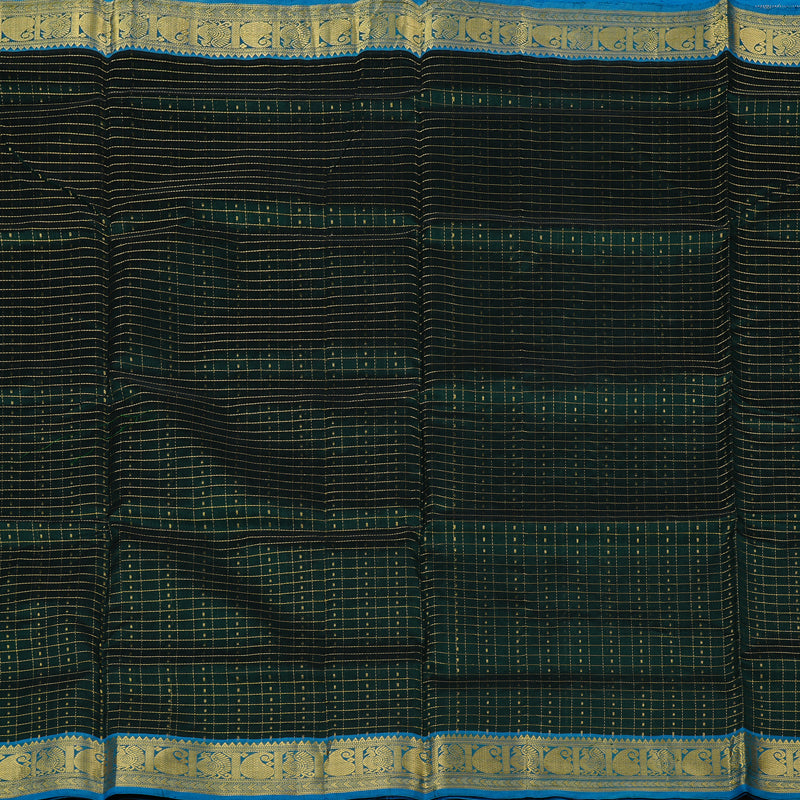 Hayagrivas Handloom Silk Cotton Saree in Regal Black KBD2065C5-2