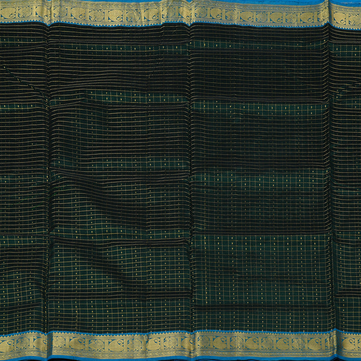 Hayagrivas Handloom Silk Cotton Saree in Regal Black KBD2065C5-2