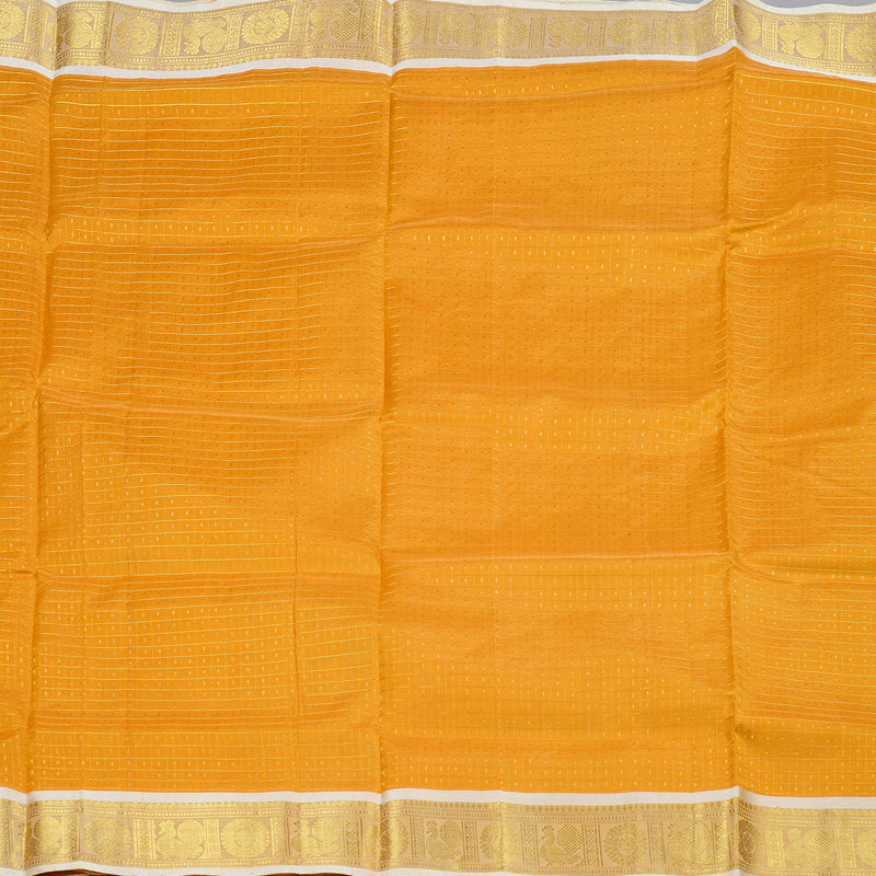Hayagrivas Handloom Silk Cotton Saree in Sun-Kissed Mango Yellow KBD2065C5-3
