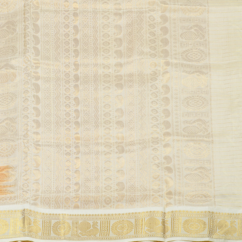 Hayagrivas Handloom Silk Cotton Saree in Sun-Kissed Mango Yellow KBD2065C5-3