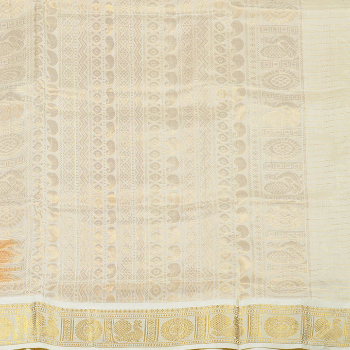 Hayagrivas Handloom Silk Cotton Saree in Sun-Kissed Mango Yellow KBD2065C5-3