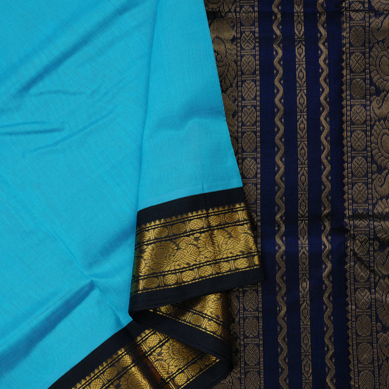 Hayagrivas Handloom Pure Silk Cotton Saree in Sky Blue KBD2065C8-10