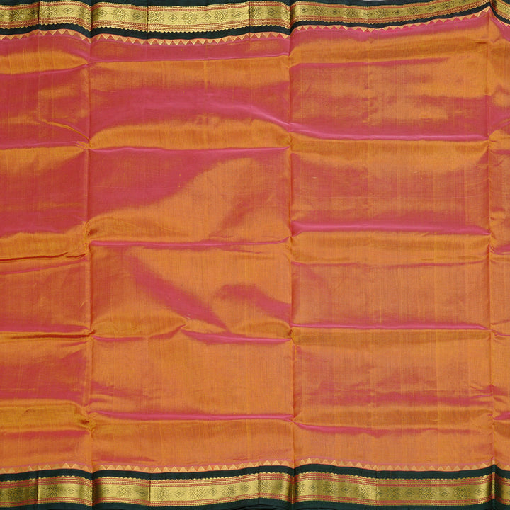 Hayagrivas Handloom Silk Cotton Saree in Unique Dual Tone (Pink with Yellow) KBD2065C8-11