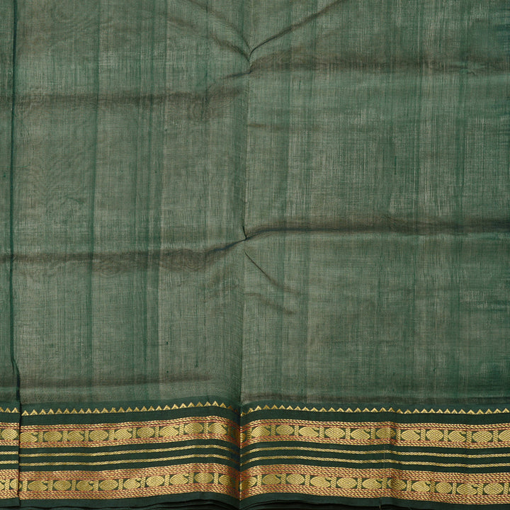 Hayagrivas Handloom Korvai Silk Cotton Saree in Delicate Half White KBD2065C8-2