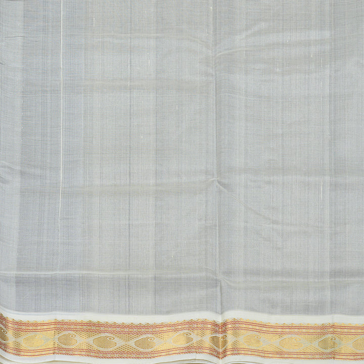 Hayagrivas Handloom Ink Blue With Off White Silk Cotton Saree KBD2065C8-22