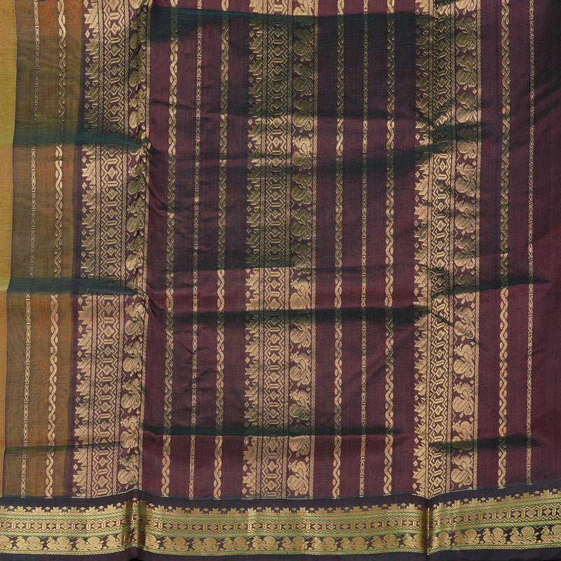 Hayagrivas Handloom Silk Cotton Saree in Splendid Lemon Yellow KBD2065C8-3