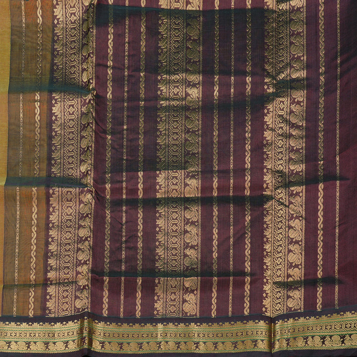 Hayagrivas Handloom Silk Cotton Saree in Splendid Lemon Yellow KBD2065C8-3