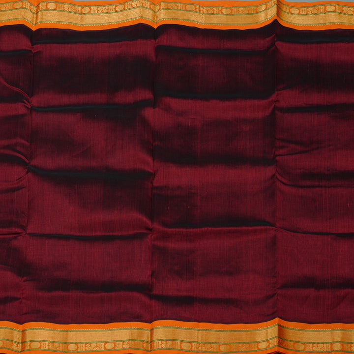 Hayagrivas Handloom Pure Silk Cotton Saree in Dark Maroon KBD2065C9-18