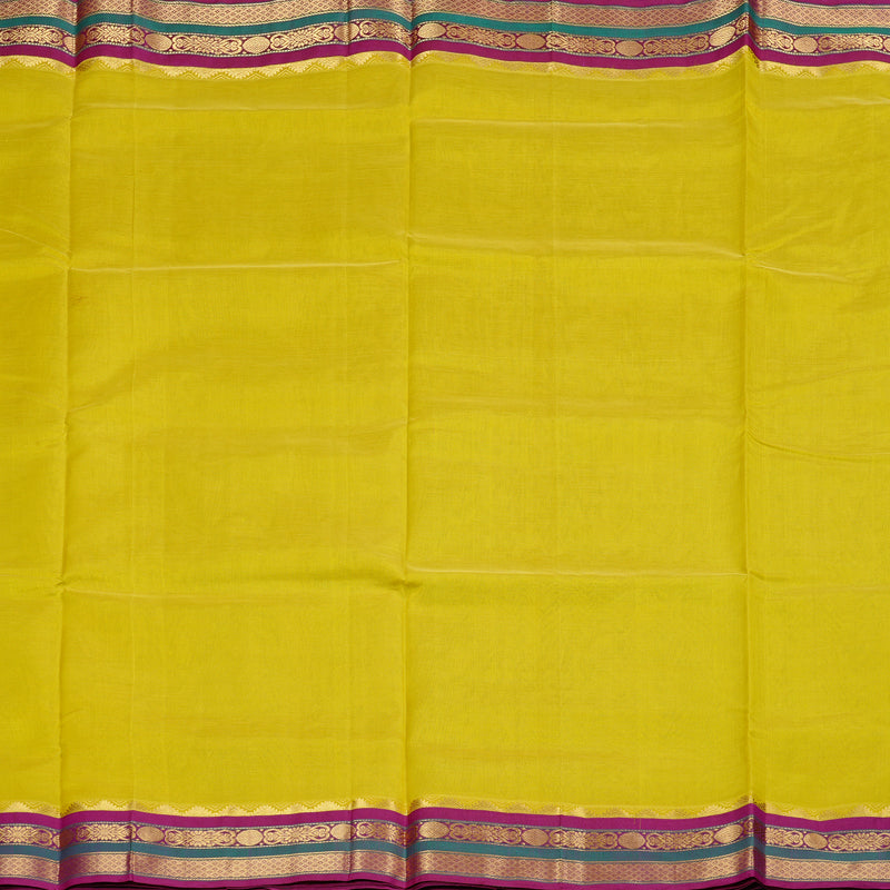 Hayagrivas Handloom Pure Silk Cotton Saree in Vibrant Lemon Yellow KBD2065C9-51