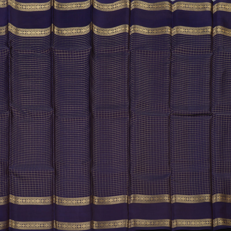 Hayagrivas Handloom Navy Blue Kanjivaram Silk Saree KBD2066C2-28