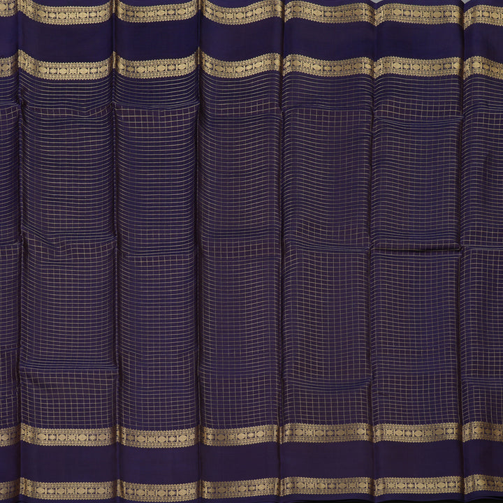 Hayagrivas Handloom Navy Blue Kanjivaram Silk Saree KBD2066C2-28