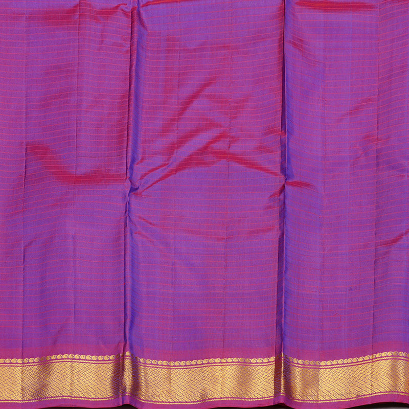 Hayagrivas Blue Handloom Kanjivaram Silk Saree with Wine Purple Border KBD2067C1-16