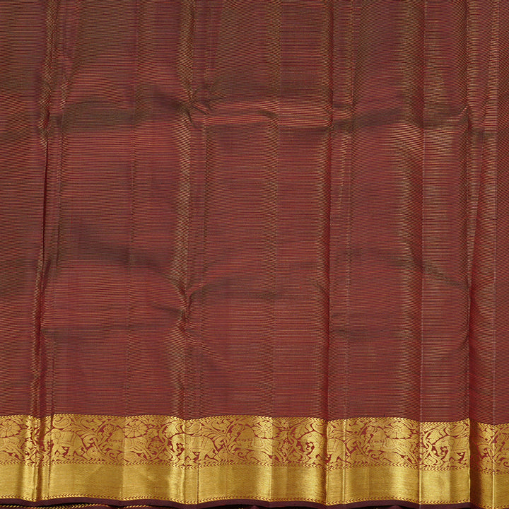 Hayagrivas Wine Maroon Handloom Kanjivaram Silk Saree KBD2068C12-1
