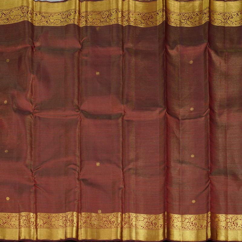 Hayagrivas Wine Maroon Handloom Kanjivaram Silk Saree KBD2068C12-1