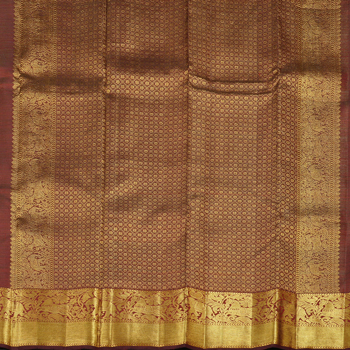 Hayagrivas Wine Maroon Handloom Kanjivaram Silk Saree KBD2068C12-1