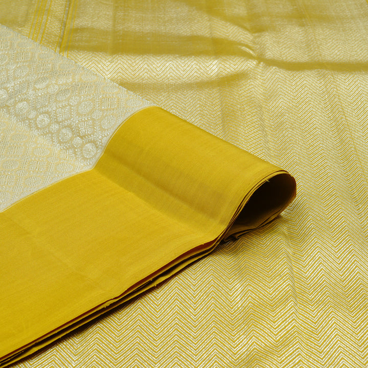 Hayagrivas Lemon Yellow Handloom Kanjivaram Silk Saree KBD2069C11-1
