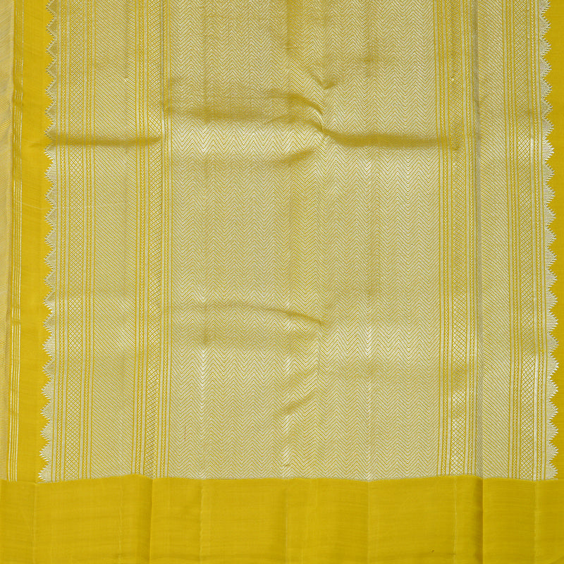 Hayagrivas Lemon Yellow Handloom Kanjivaram Silk Saree KBD2069C11-1