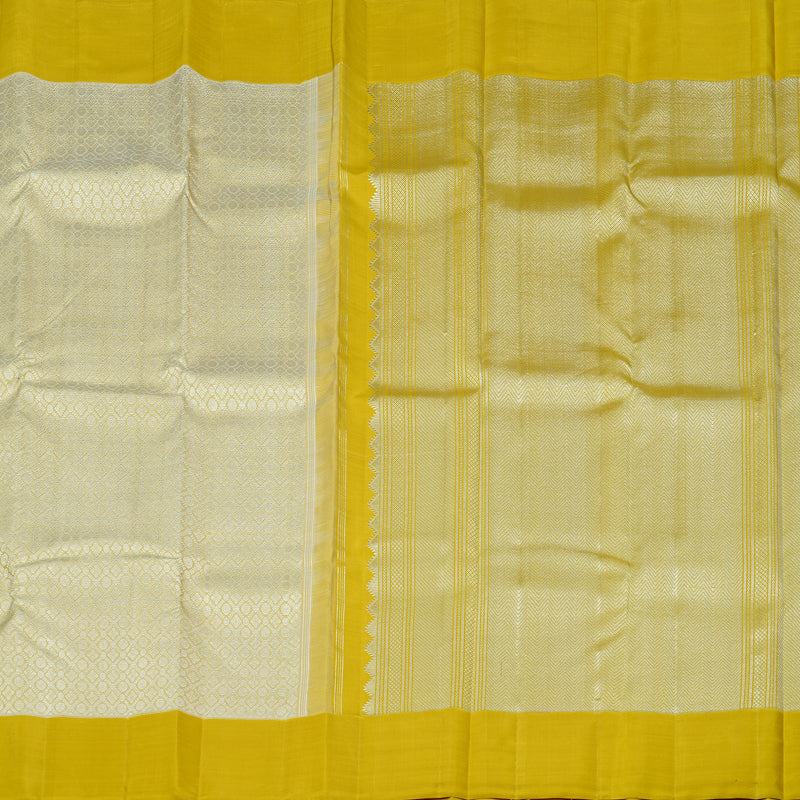 Hayagrivas Lemon Yellow Handloom Kanjivaram Silk Saree KBD2069C11-1