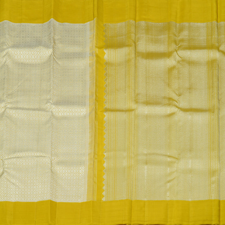 Hayagrivas Lemon Yellow Handloom Kanjivaram Silk Saree KBD2069C11-1