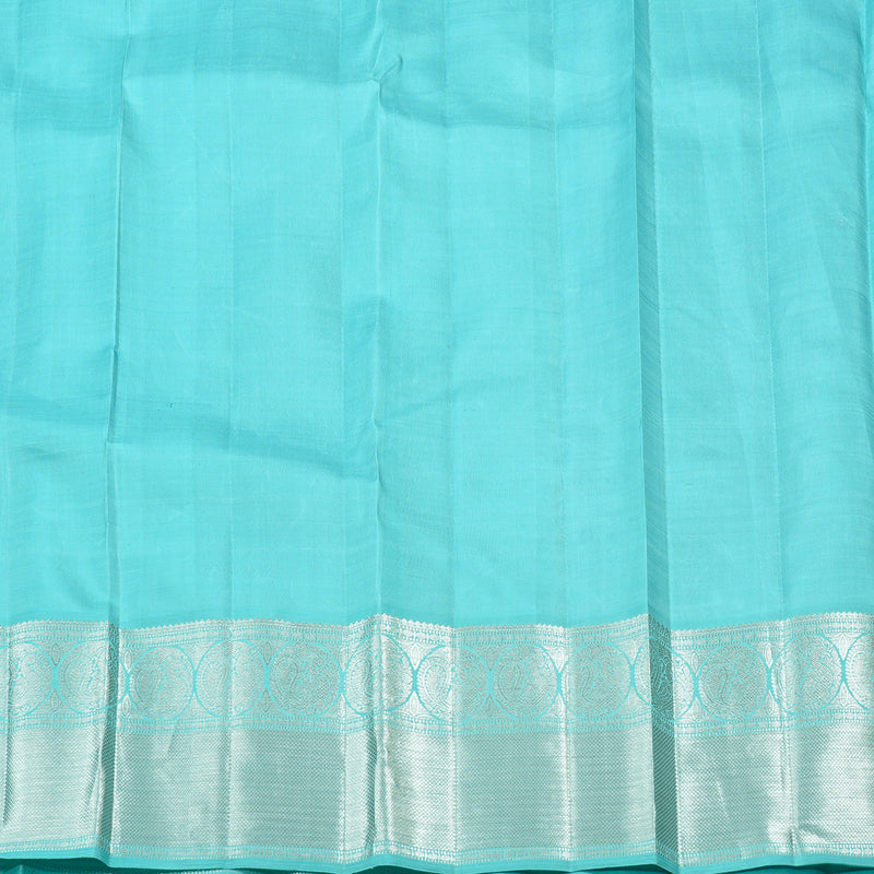 Hayagrivas Lavender Handloom Kanjivaram Silk Saree with Sky Blue Border KBD2069C5-1