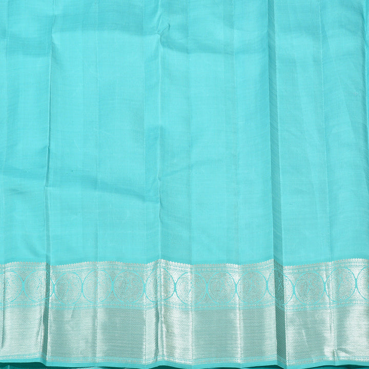Hayagrivas Lavender Handloom Kanjivaram Silk Saree with Sky Blue Border KBD2069C5-1