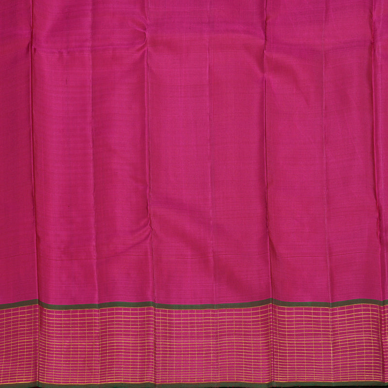 Hayagrivas Yellow Handloom Kanjivaram Silk Saree with Pink Border KBD2073C19-1