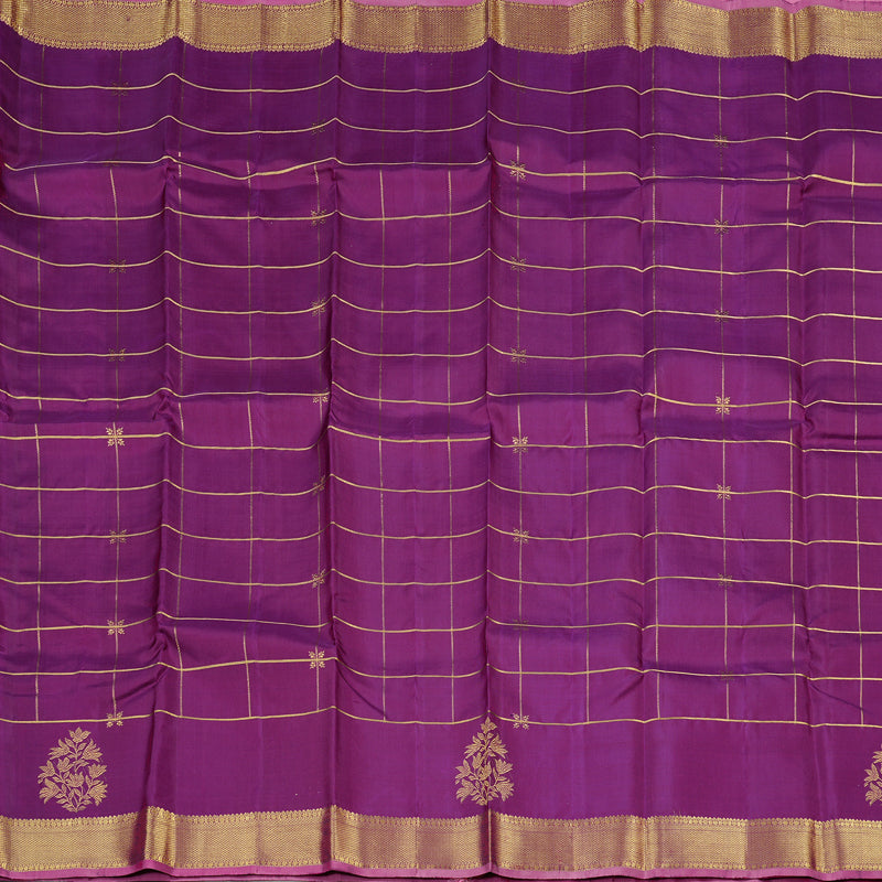 Hayagrivas Purple Handloom Kanjivaram Silk Saree KBD2076C3-1
