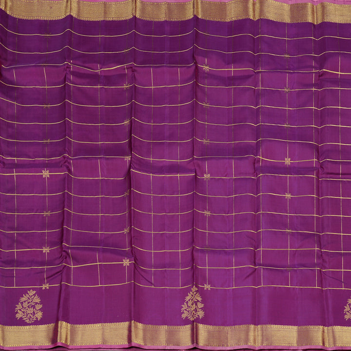 Hayagrivas Purple Handloom Kanjivaram Silk Saree KBD2076C3-1