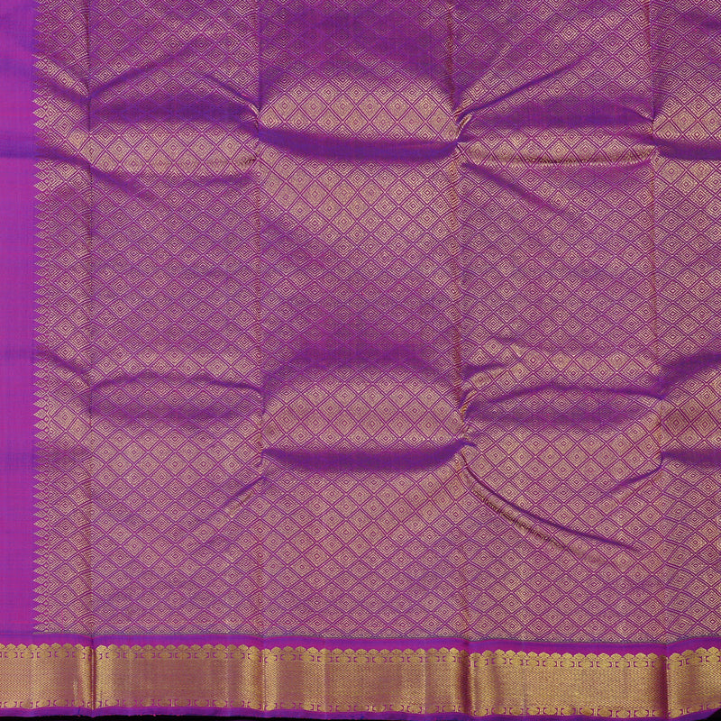 Hayagrivas Handloom Kanjivaram Silk Saree in Radiant Fluorescent Green KBD2077C2-1