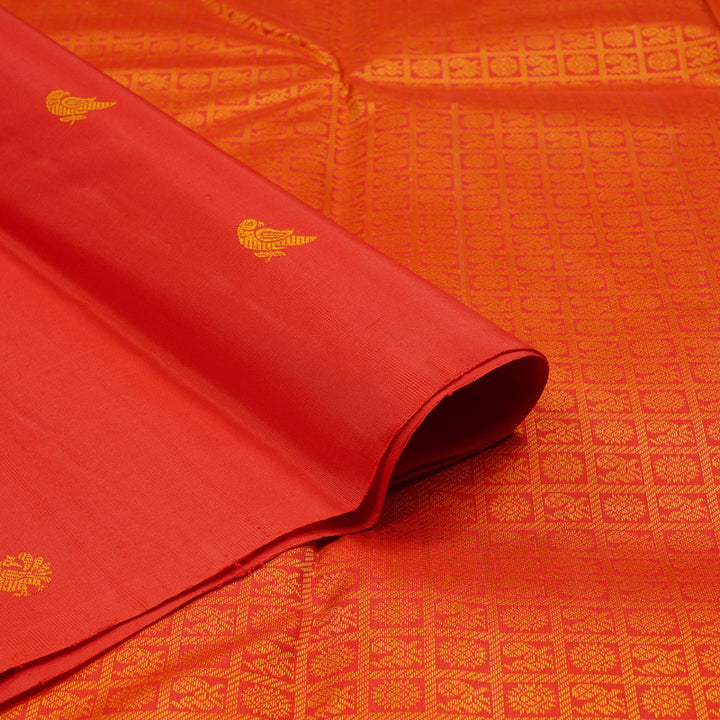 Hayagrivas Red Handloom Kanjivaram Silk Saree KBD2083C3-1